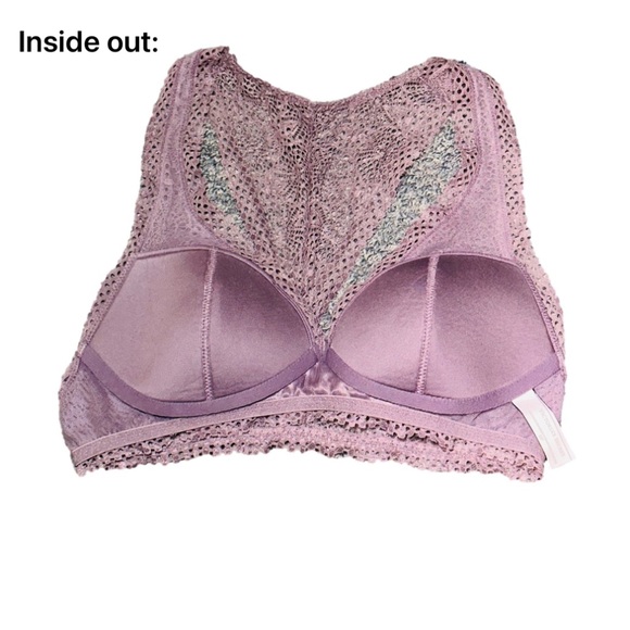 Victoria's Secret PURPLE Lace Lined Racerback Bralette Bra - size Small✨ - Picture 5 of 6